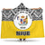 Niue Hooded Blanket - Polynesian Design Hooded Blanket White - Polynesian Pride