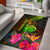 New Caledonia Polynesian Personalised Area Rug - Hibiscus and Banana Leaves Reggae - Polynesian Pride