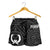 Pohnpei Women's Shorts - Pohnpei Seal With Polynesian Tattoo Style ( Black) - Polynesian Pride