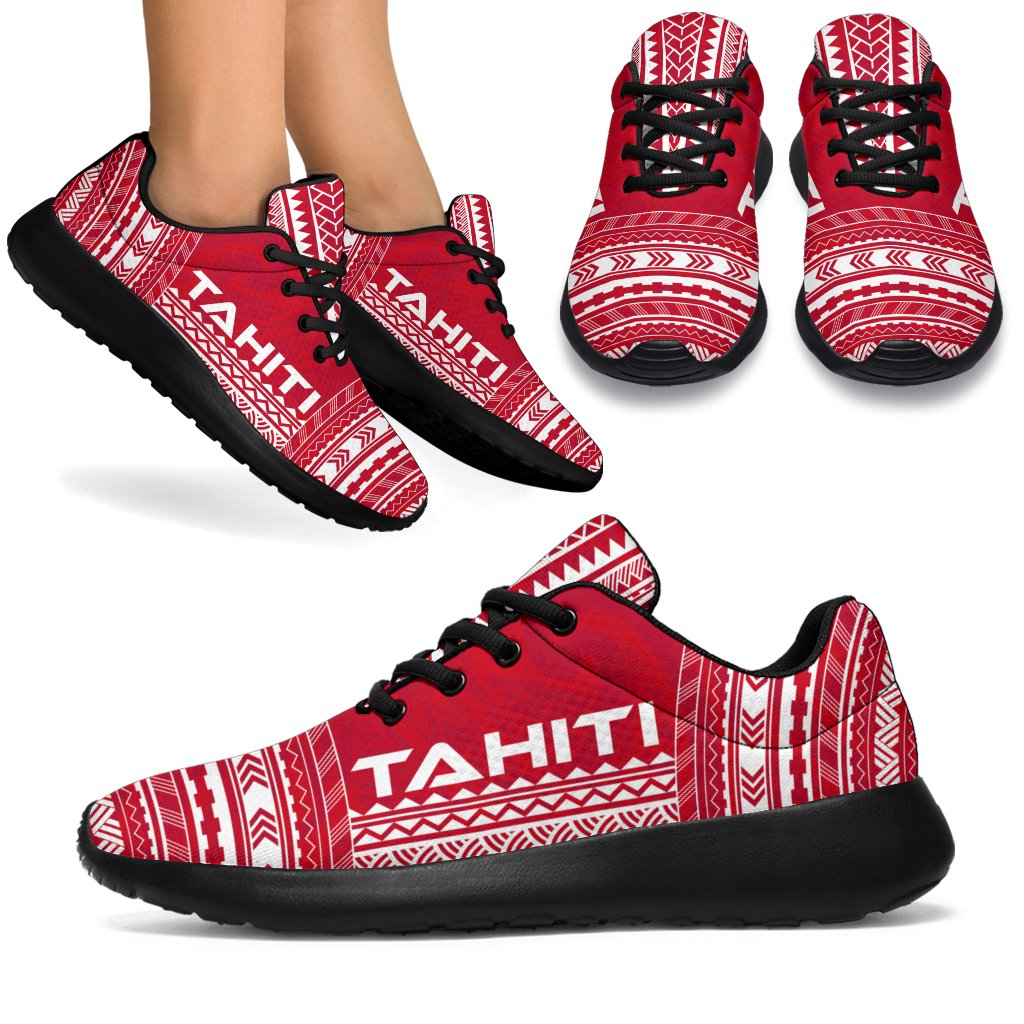 Tahiti Sporty Sneakers - Polynesian Chief Flag Version Black - Polynesian Pride