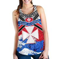 Wallis and Futuna Rugby Women Racerback Tank Spirit Red - Polynesian Pride