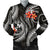 Tonga Polynesian Men Bomber Jacket - White Plumeria - Polynesian Pride