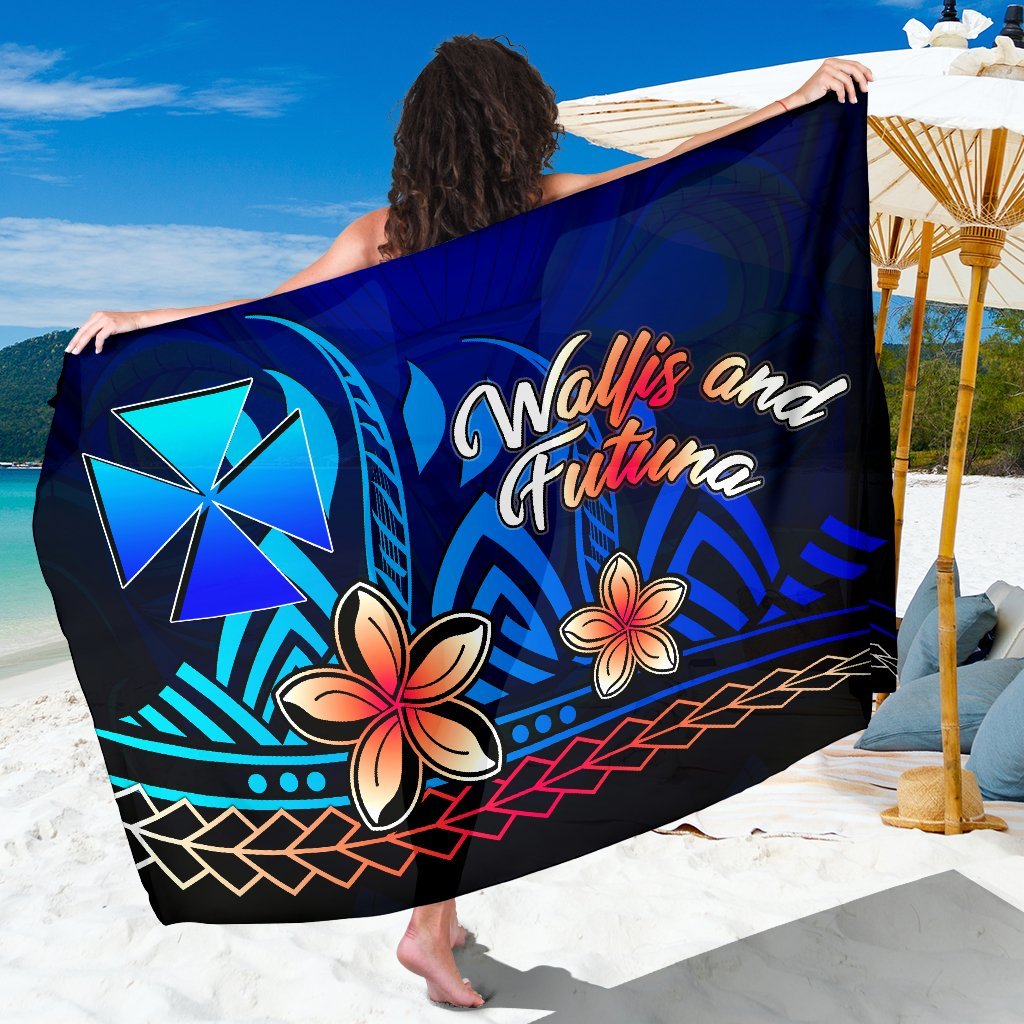 Wallis and Futuna Sarong - Vintage Tribal Mountain One Style One Size Blue - Polynesian Pride