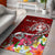 Tonga Custom Personalised Area Rug - Turtle Plumeria (Red) - Polynesian Pride