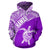 Hawaii Hoodie Turtle Mermaid Polynesian Tattoo White Purple Version - Polynesian Pride