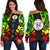 Niue Women's Off Shoulder Sweater - Polynesian Tattoo Reggae Art - Polynesian Pride