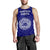 American Samoa Men's Tank Top - Seal In Polynesian Tattoo Style ( Blue) - Polynesian Pride