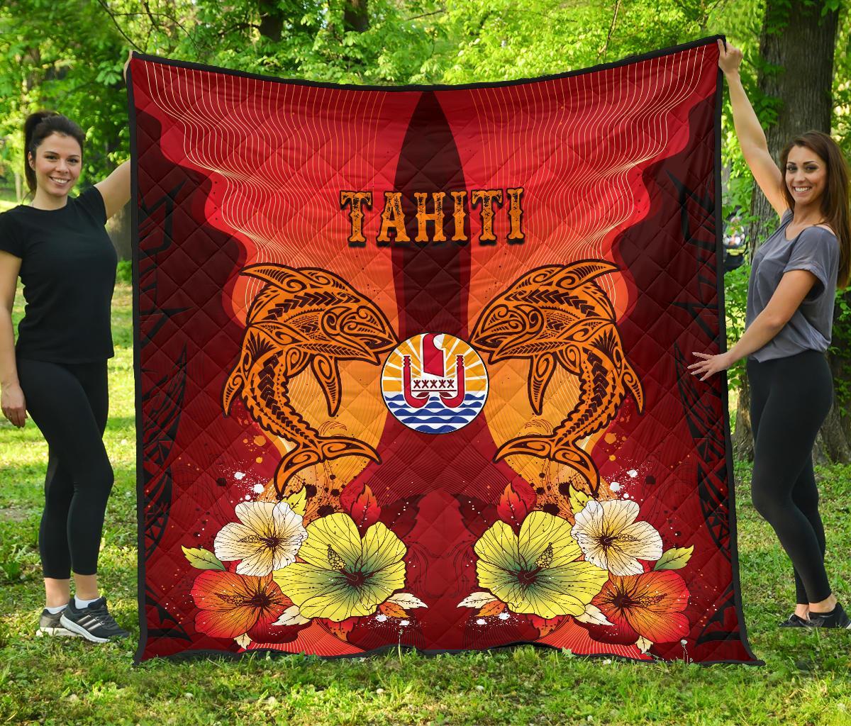 Tahiti Premium Quilt - Tribal Tuna Fish - Polynesian Pride