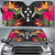 Kosrae Auto Sun Shades - Hibiscus Pattern Auto Sun Shade Universal Fit Black - Polynesian Pride