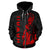 Hawaii Helmet Polynesian Red Kanaka Warrior Hoodie (Zip) - Polynesian Pride