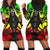 Fiji Hoodie Dress - Polynesian Tattoo Reggae Reggae - Polynesian Pride