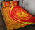 Hawaii Quilt Bed Set Coat Of Arms Polynesian - Circle Style Red And Yellow - Polynesian Pride