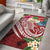 Kosrae Polynesian Area Rug - Summer Plumeria (Red) Red - Polynesian Pride