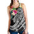 Polynesian American Samoa Women's Racerback Tank - Summer Plumeria (Black) - Polynesian Pride