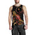 Chuuk Men Tank Top - Turtle With Blooming Hibiscus Gold - Polynesian Pride