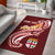 Fiji Custom Personalised Area Rug - Fiji Seal Polynesian Patterns Plumeria (Red) - Polynesian Pride