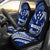 Kosrae Micronesia Car Seat Covers - Blue Tribal Wave Universal Fit Blue - Polynesian Pride