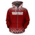 Federated States of Micronesia Custom All Over Zip up Hoodie Fog Red - Polynesian Pride