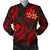 Polynesian Hawaii Men Bomber Jacket - Red Plumeria - Polynesian Pride