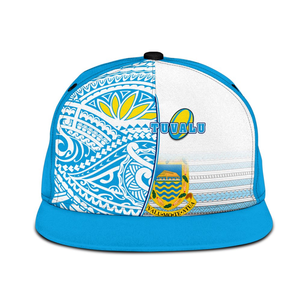 Tuvalu Rugby Hat Special Snapback Hat Universal Fit Blue - Polynesian Pride
