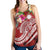 Marshall Islands Polynesian Women's Racerback Tank - Summer Plumeria (Red) - Polynesian Pride