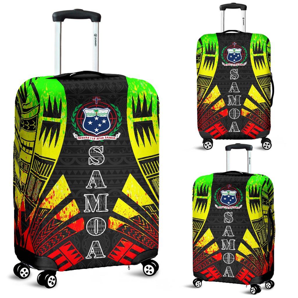 Samoa Luggage Cover - Polynesian Tattoo Reggae Reggae - Polynesian Pride