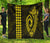 Hawaii Kakau Makau Fish Hook Polynesian Premium Quilt - Yellow Yellow - Polynesian Pride