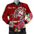 Guam Custom Personalised Men's Bomber Jacket - Turtle Plumeria (Red) Red - Polynesian Pride