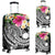 Nauru Polynesian Luggage Covers - Summer Plumeria (Black) - Polynesian Pride