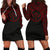 Kosrae Women Hoodie Dress - Kosrae Coat Of Arms Polynesian Red Black Red - Polynesian Pride