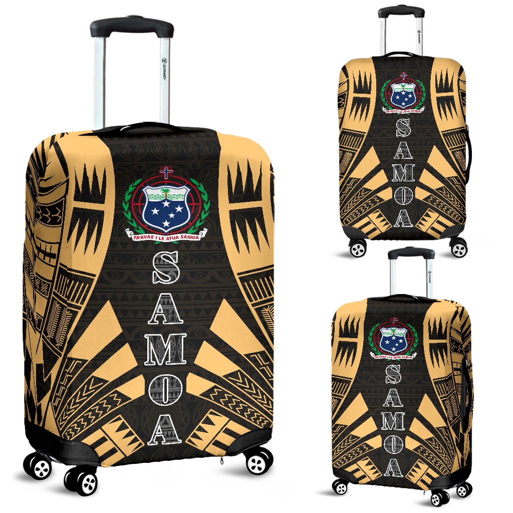 Samoa Luggage Cover - Polynesian Tattoo Gold Gold - Polynesian Pride