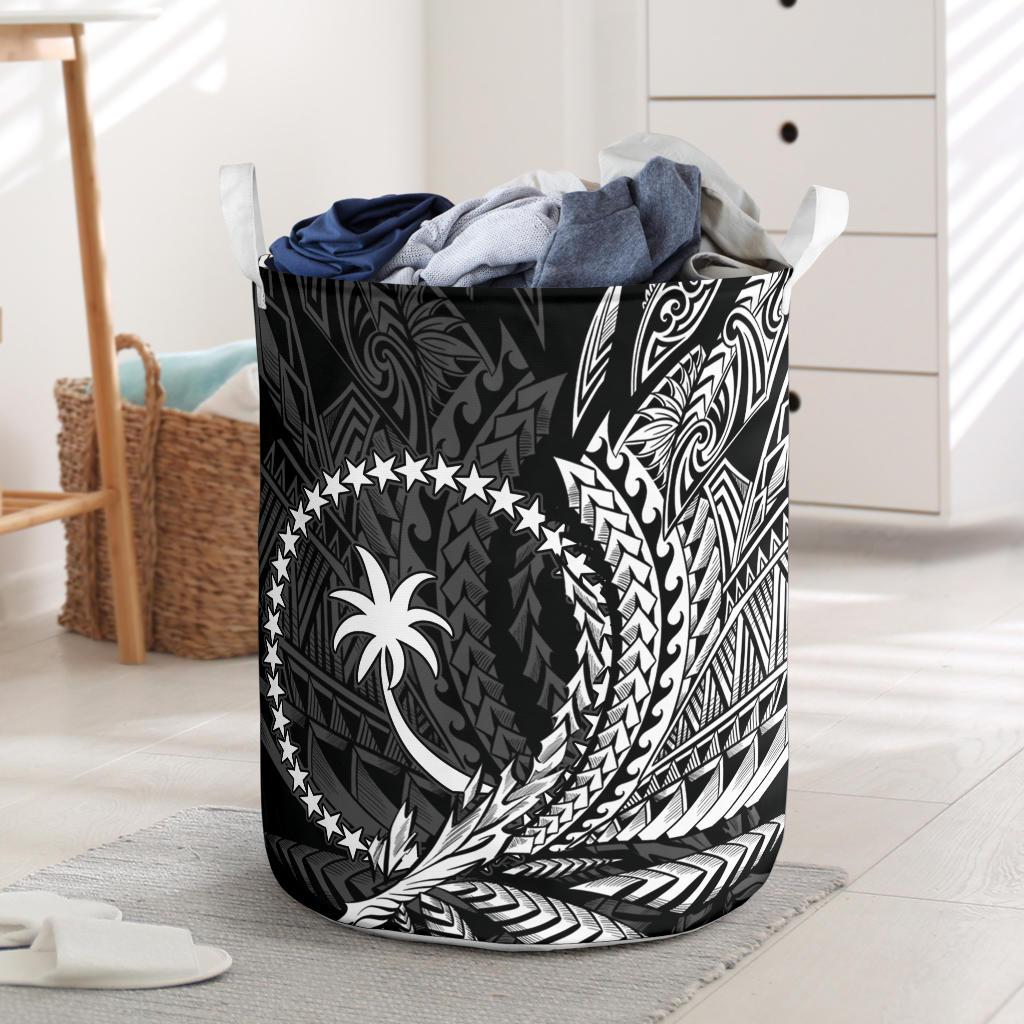 Chuuk State Laundry Basket - Wings Style Laundry Basket - Chuuk State One Size Black - Polynesian Pride