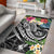 Polynesian Hawaii Area Rug - Summer Plumeria (Black) Black - Polynesian Pride