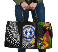 Northern Mariana Islands Travel Bag - Custom Personalised Seal Spiral Polynesian Patterns Travel Bag - Black - Northern Mariana Islands One size Black - Polynesian Pride