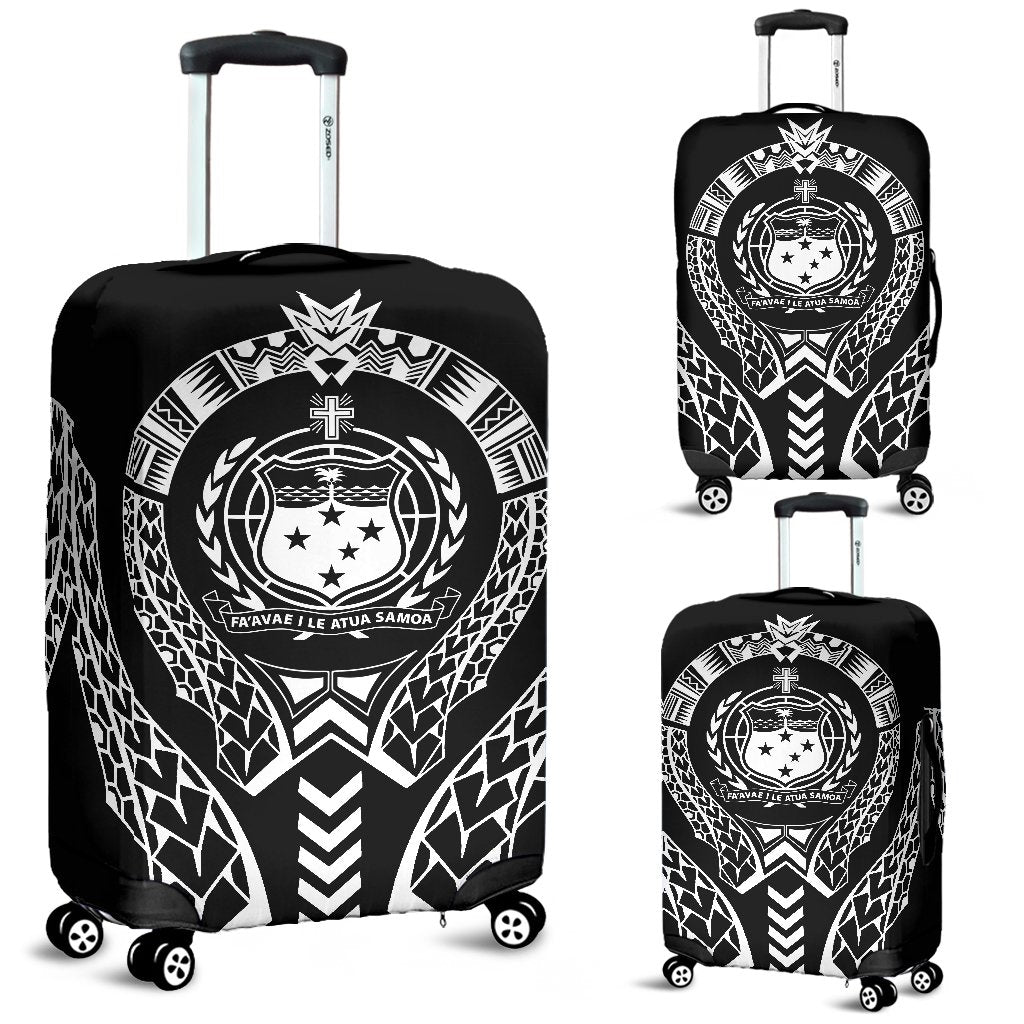 Samoa Luggage Cover - Polynesian Tribal Black - Polynesian Pride