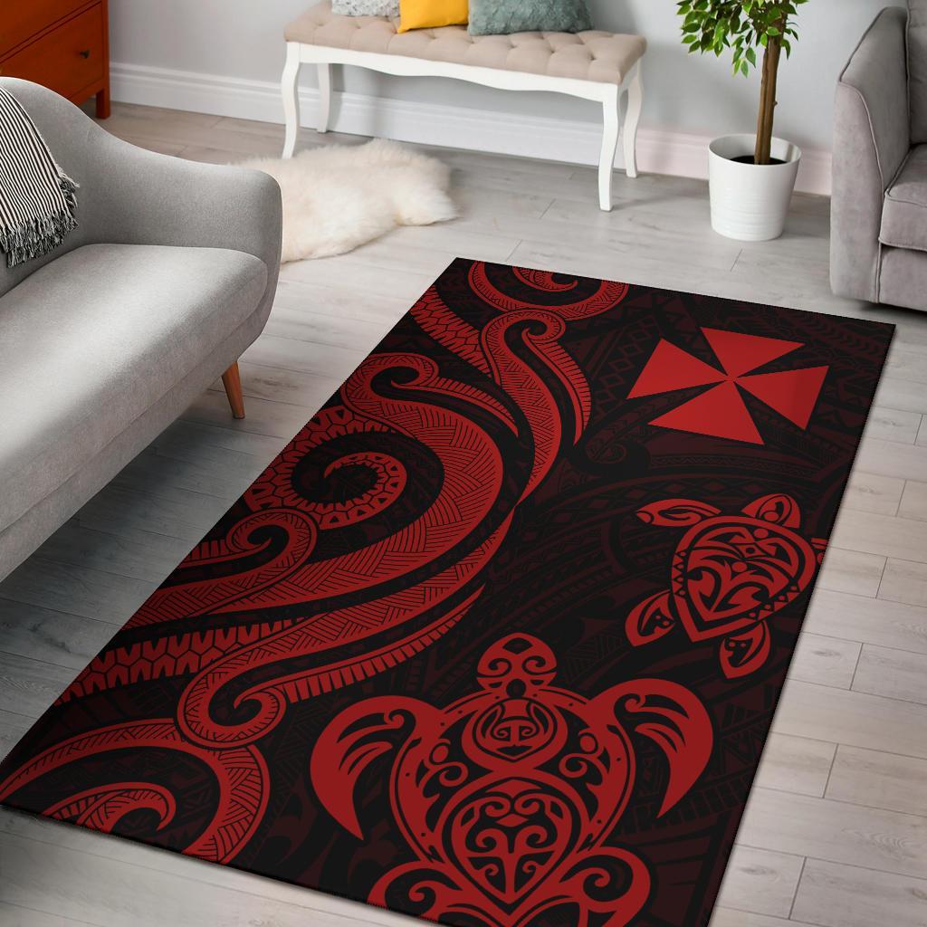 Wallis and Futuna Area Rug - Red Tentacle Turtle Red - Polynesian Pride