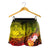 Samoa Women's Shorts - Humpback Whale with Tropical Flowers (Yellow) - Polynesian Pride