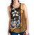 Chuuk Micronesia Women's Racerback Tank Gold - Turtle With Hook - Polynesian Pride