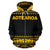 New Zealand Maori Zip up Hoodie, Aotearoa Silver Fern Zipper Hoodie Yellow - Polynesian Pride