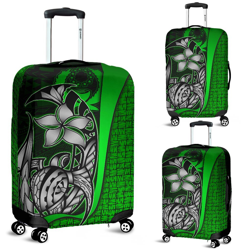 Pohnpei Micronesian Luggage Covers Green - Turtle With Hook Green - Polynesian Pride