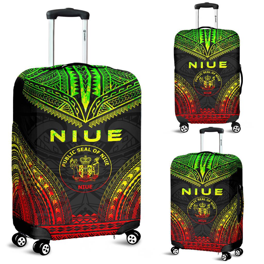 Niue Polynesian Chief Luggage Cover - Reggae Version Reggae - Polynesian Pride