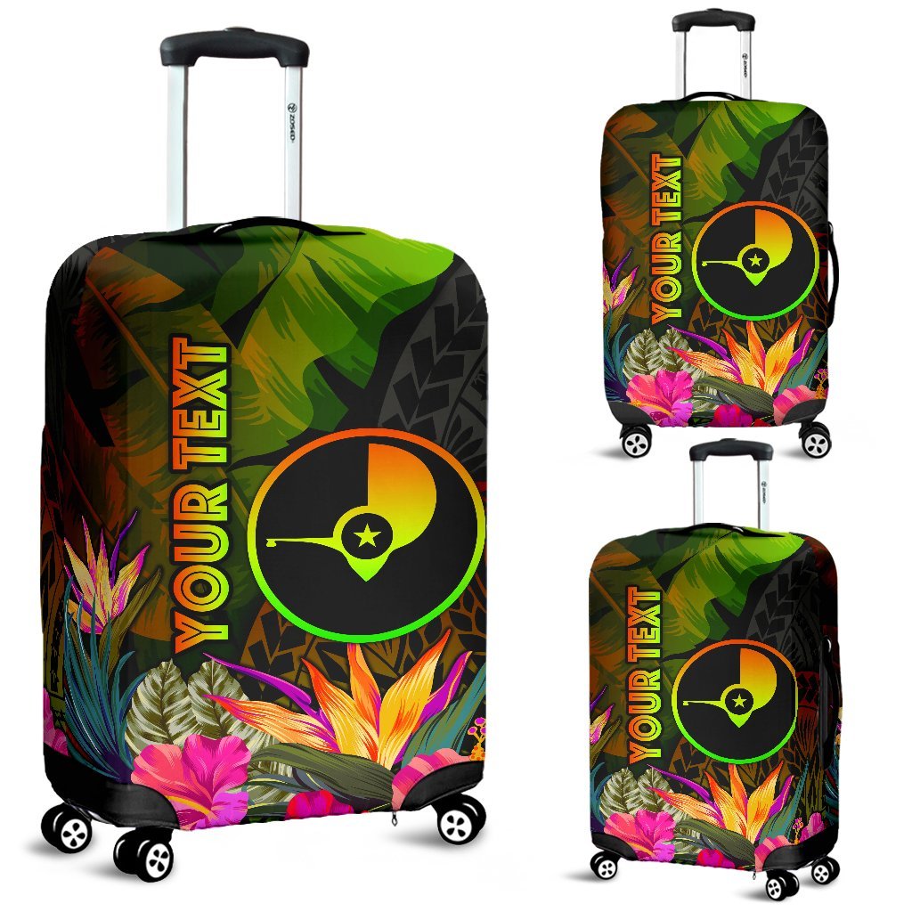 YAP Polynesian Personalised Luggage Covers - Hibiscus and Banana Leaves - Polynesian Pride