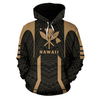 Hawaii Kanaka Polynesian Hoodie Gold - Polynesian Pride
