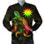 Nauru Polynesian Men's Bomber Jacket - Turtle With Blooming Hibiscus Reggae Reggae - Polynesian Pride