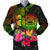 American Samoa Polynesian Men's Bomber Jacket - Hibiscus and Banana Leaves Reggae - Polynesian Pride