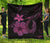 Hawaii Fish Hook Hibiscus Premium Quilt Pink Pink - Polynesian Pride