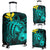 Hawaii Hibiscus Luggage Cover - Harold Turtle - Turquoise Blue - Polynesian Pride