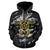 Hibiscus Polynesian Gray Hawaii Turtle Hoodie (Zip) - Polynesian Pride