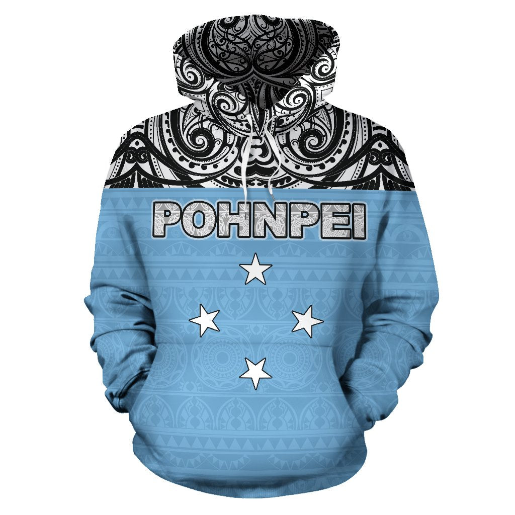 Pohnpei All Over Hoodie Polynesian Hoodie Style - Polynesian Pride