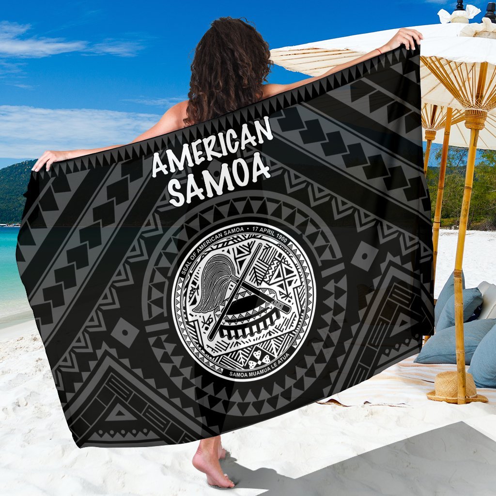 American Samoa Sarong - Seal In Polynesian Tattoo Style ( Black) One Style One Size Black - Polynesian Pride